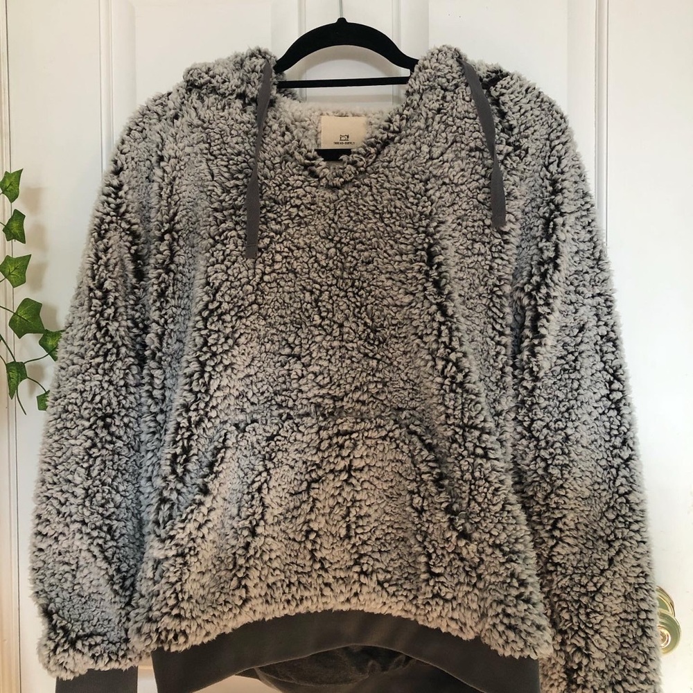 NWT sherpa hoodie sweatshirt